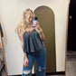Contrast Crochet Tank