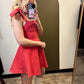 Georgia Fit Flare Dress (Red)