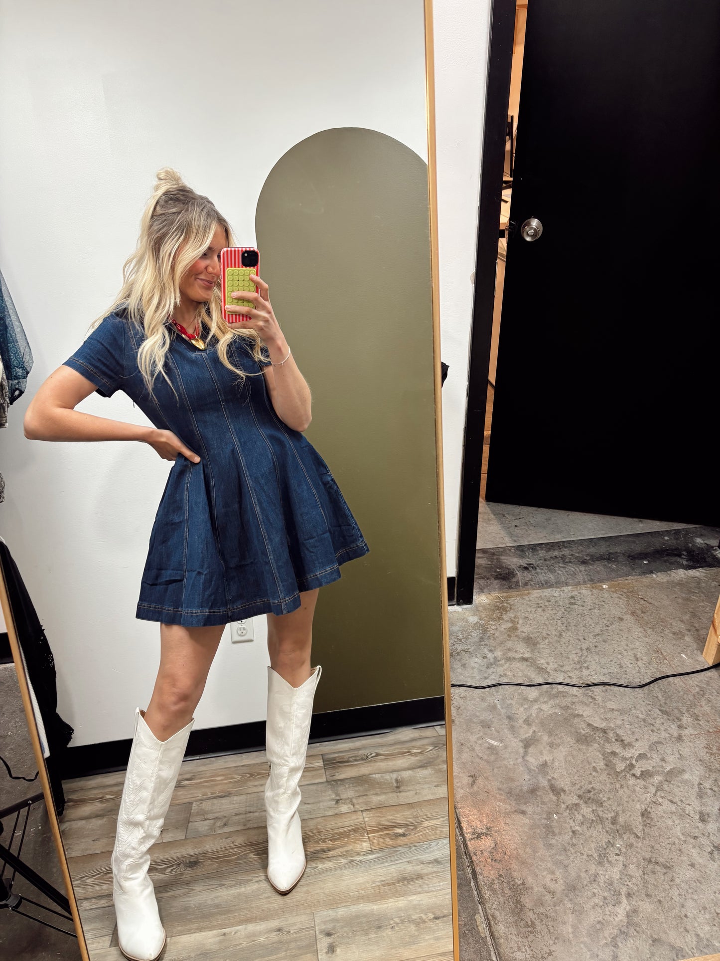 Concert Date Denim Dress