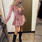 Mistletoe Velvet Dress (Mauve)
