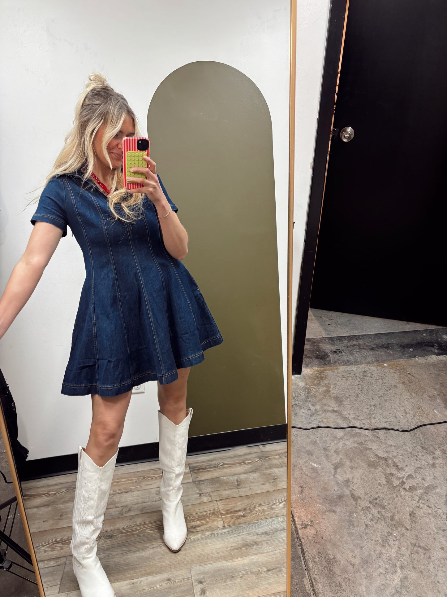 Concert Date Denim Dress