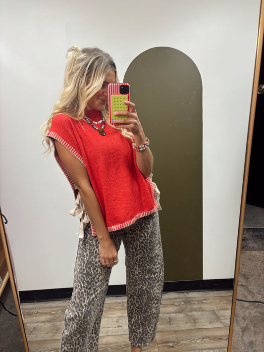 Anja Sweater Vest (Red)