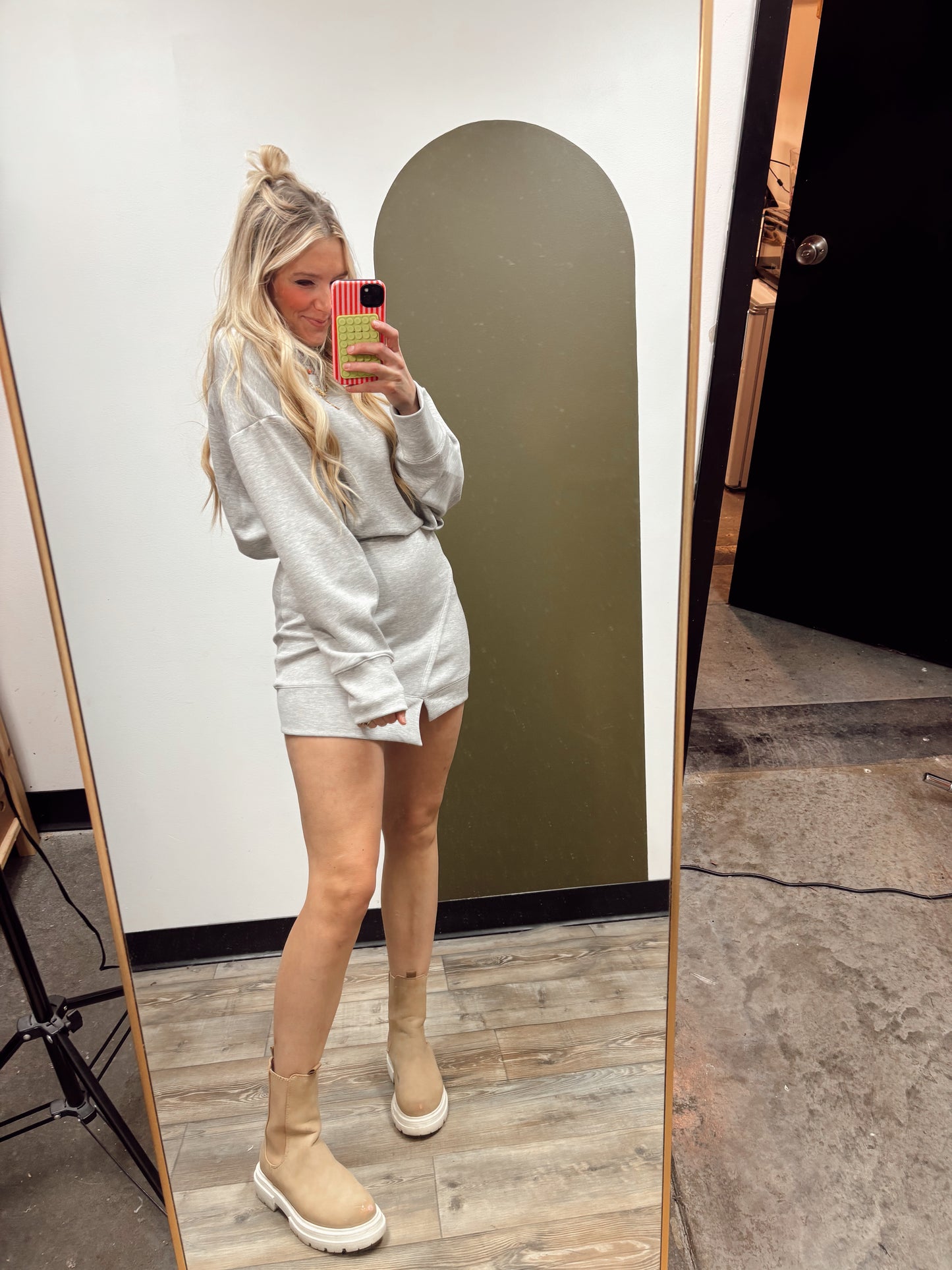 Dynamic Duo Sweat Dress (Grey)