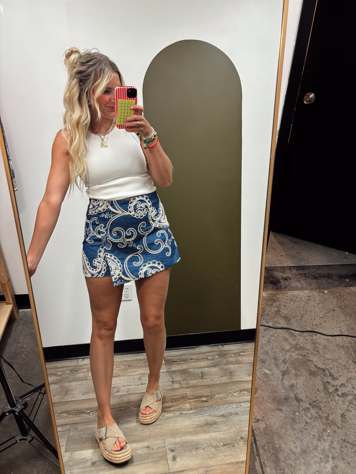Jaquard Textured Skort