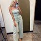 Melissa Strapless Jumpsuit (Green)