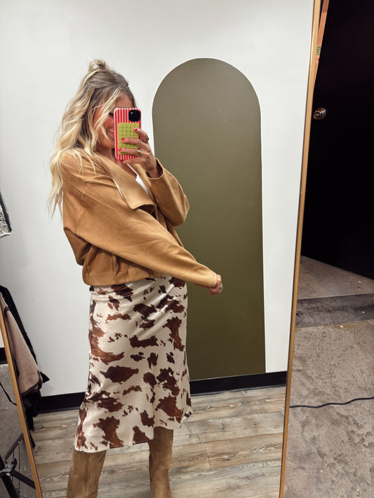 Marilyn Bubble Hem Jacket (Tan)