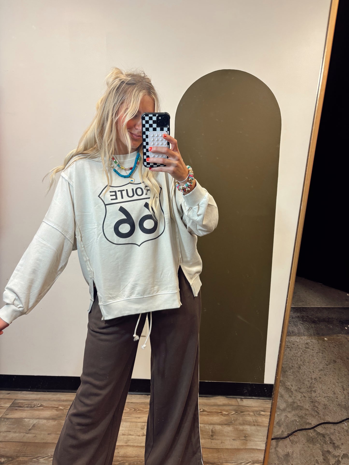 Route 66 Knit Top (Khaki)