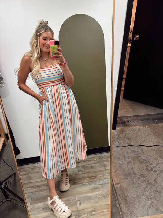 Josie Stripe Maxi Dress (Multi)