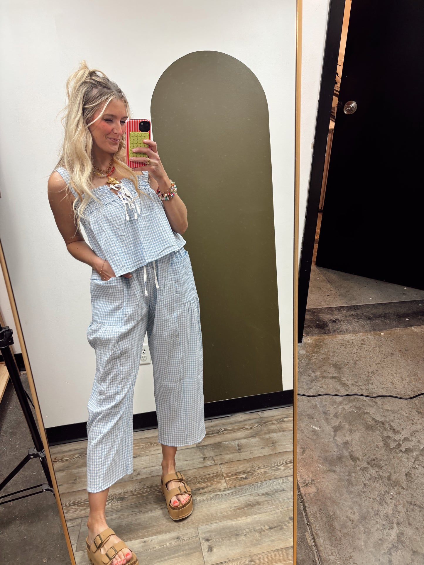 Seersucker Stripe Set (Blue)