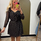 Nadia Lurex Dot Dress (Black)