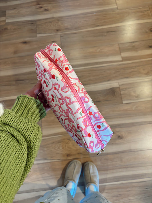 Cherry Bowtiful Cosmetic Bag