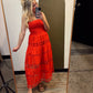 Vineyard Eyelet Dress (Red)