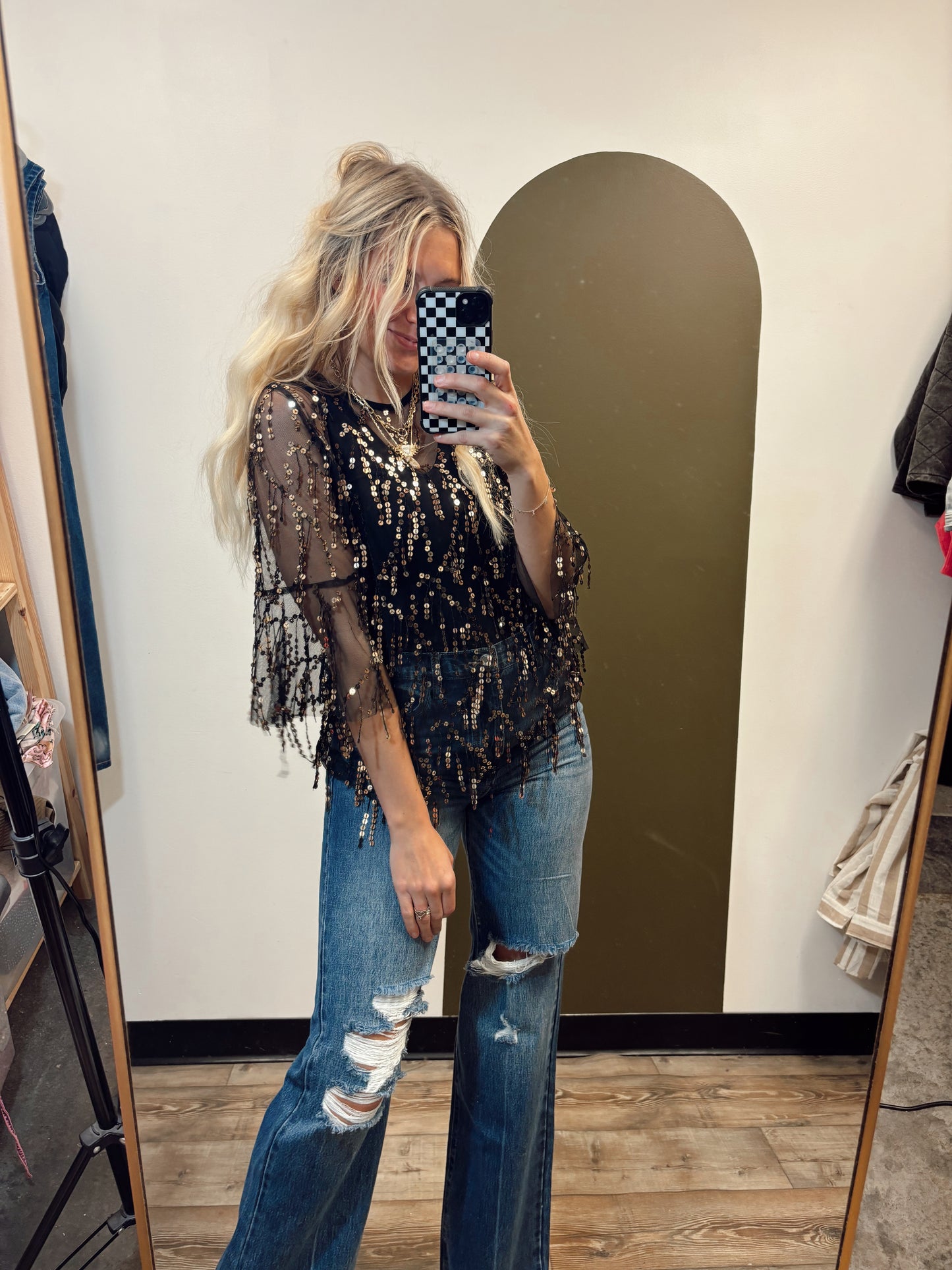 Mirrorball Shimmer Top