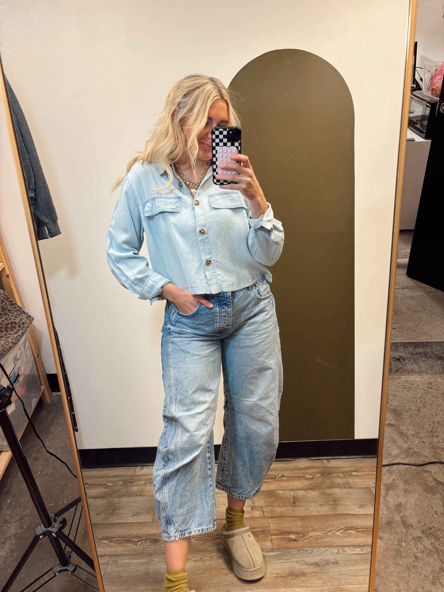 Priscilla Denim Top