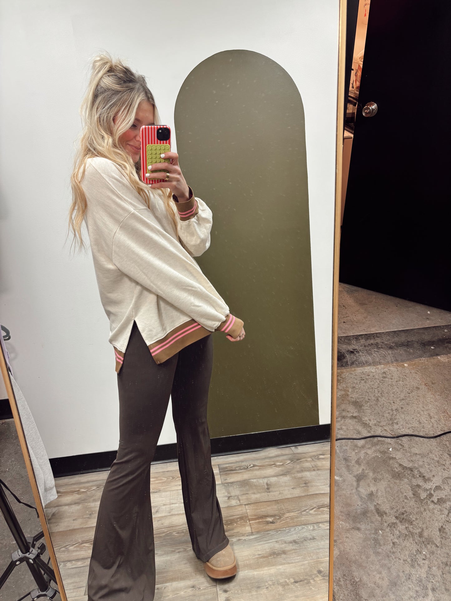 Sunny Stripe Mock Keck Top