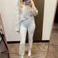High Rise Slim Straight Jean (White)