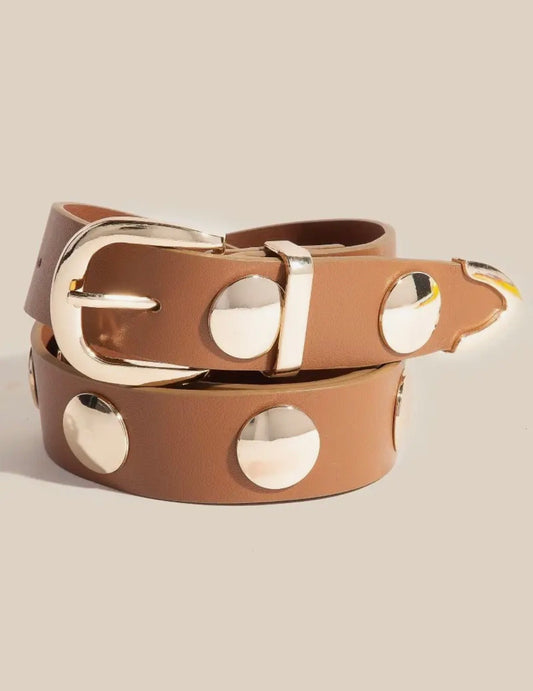 Metallic Disc Studded Belt