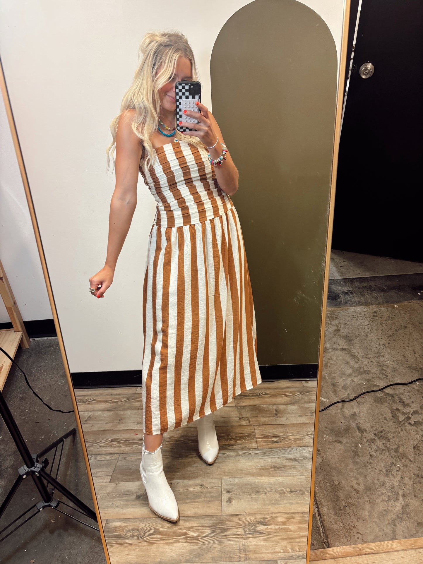 Mona Stripe Midi (Camel)
