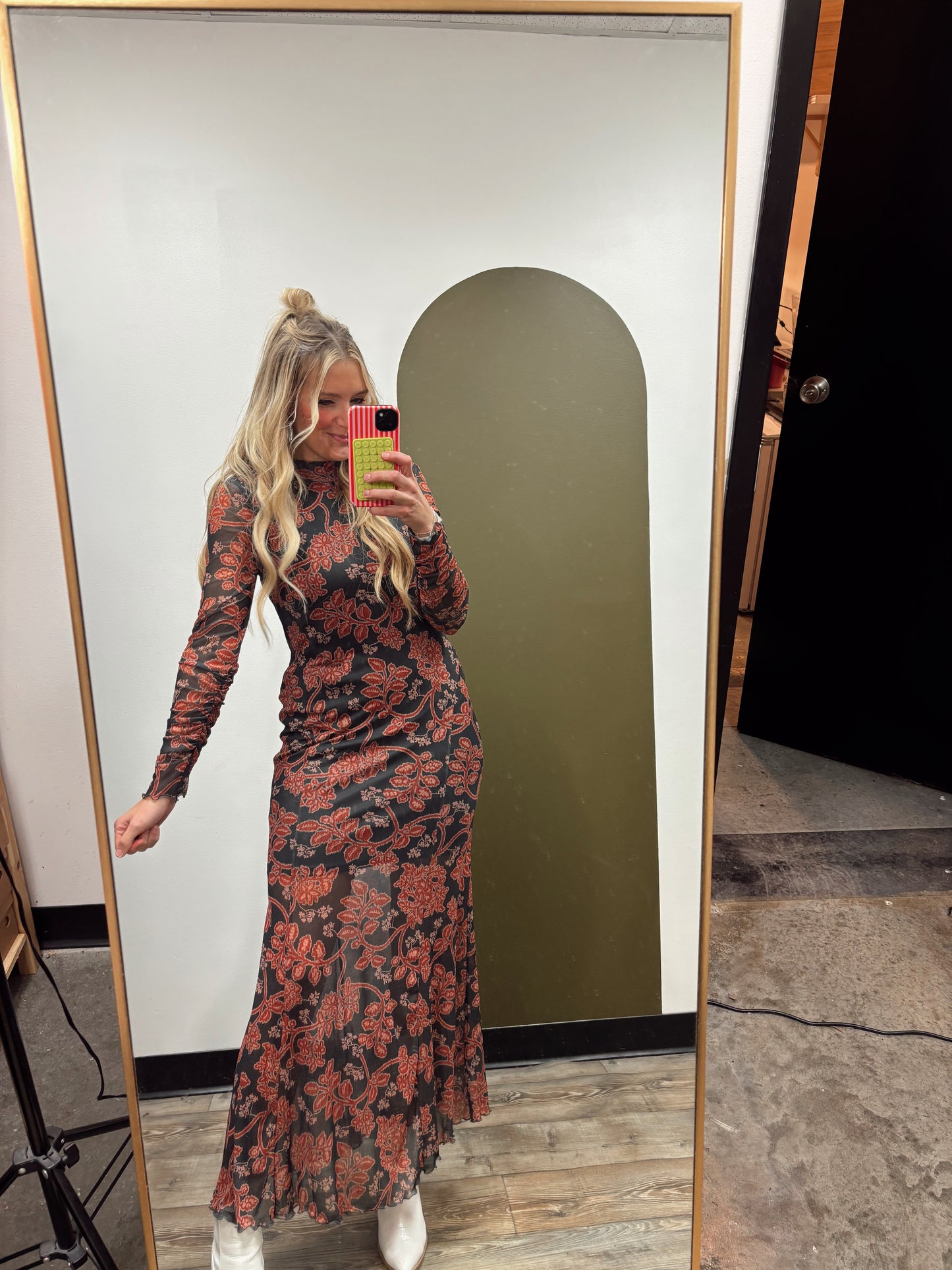 Chanda Mesh Maxi Dress