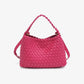Kaia Woven Crossbody (Fuchia)