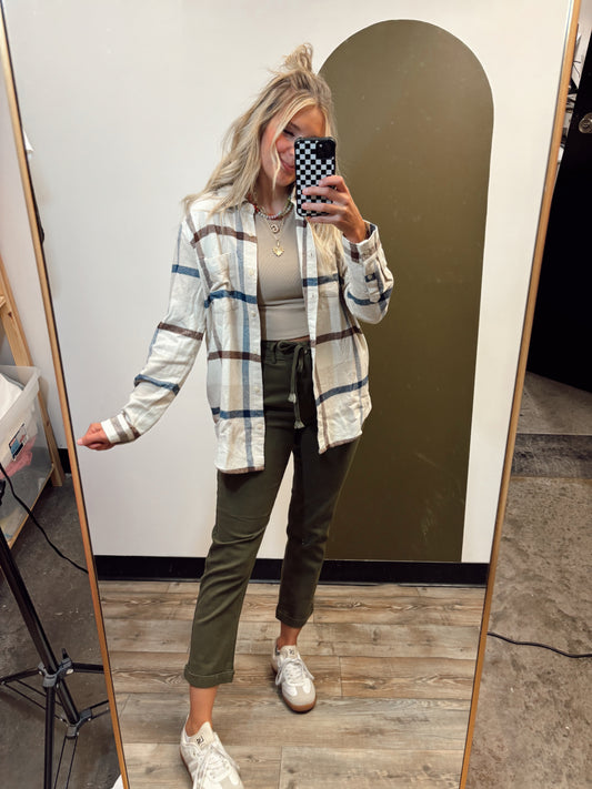 Drexel Plaid Top