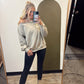Evelyn Loose Fit Sweatshirt (Taupe)