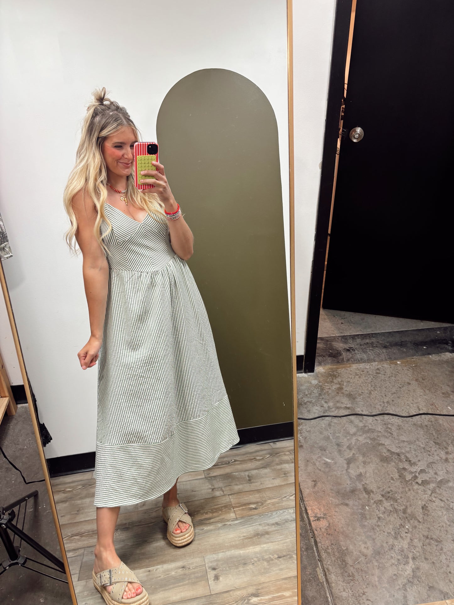 Make Memories Stripe Maxi (Green)