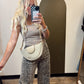Selena Suede Flap Crossbody (Oat)