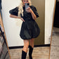 City Button Dress