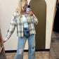 Box Car Plaid Top (Khaki)