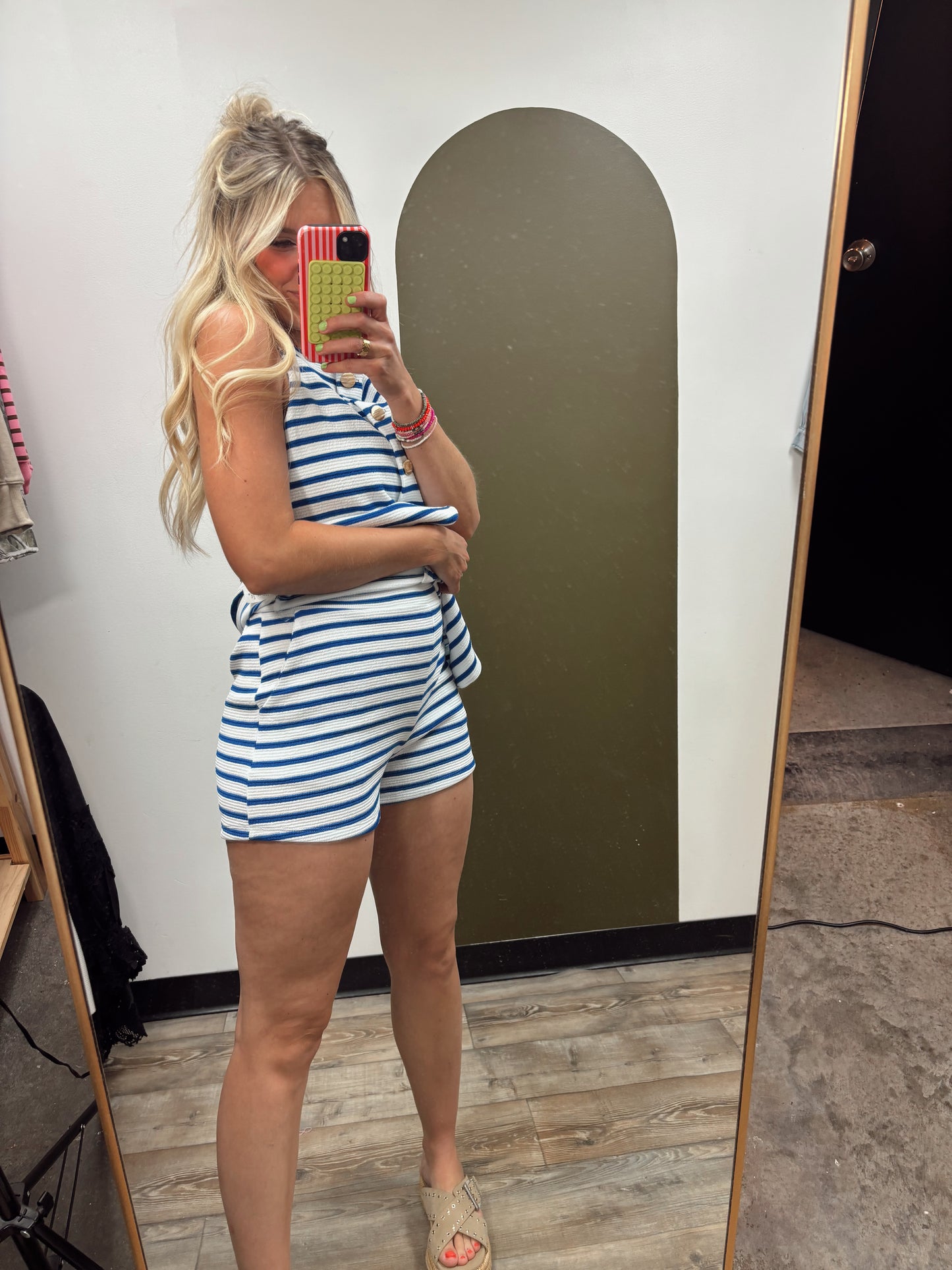 Ship Sailed Stripe Short (Blue)