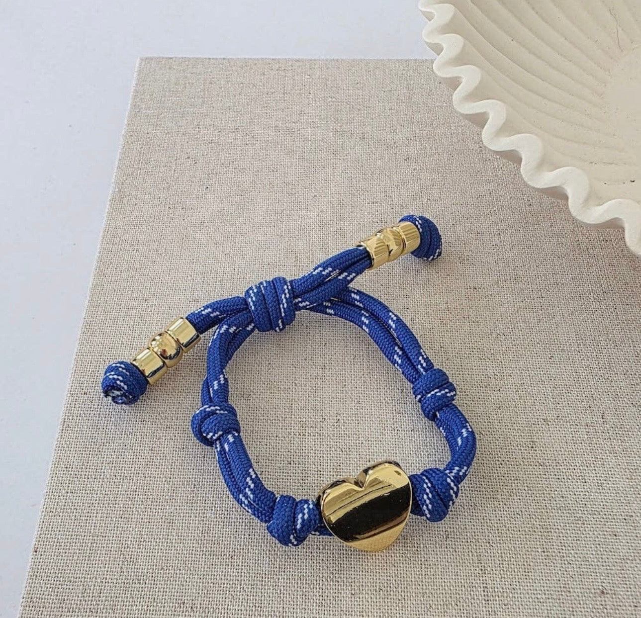 Knotty Cord Heart Bracelet