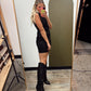 Barcelona Boot (Black Vegan Leather)