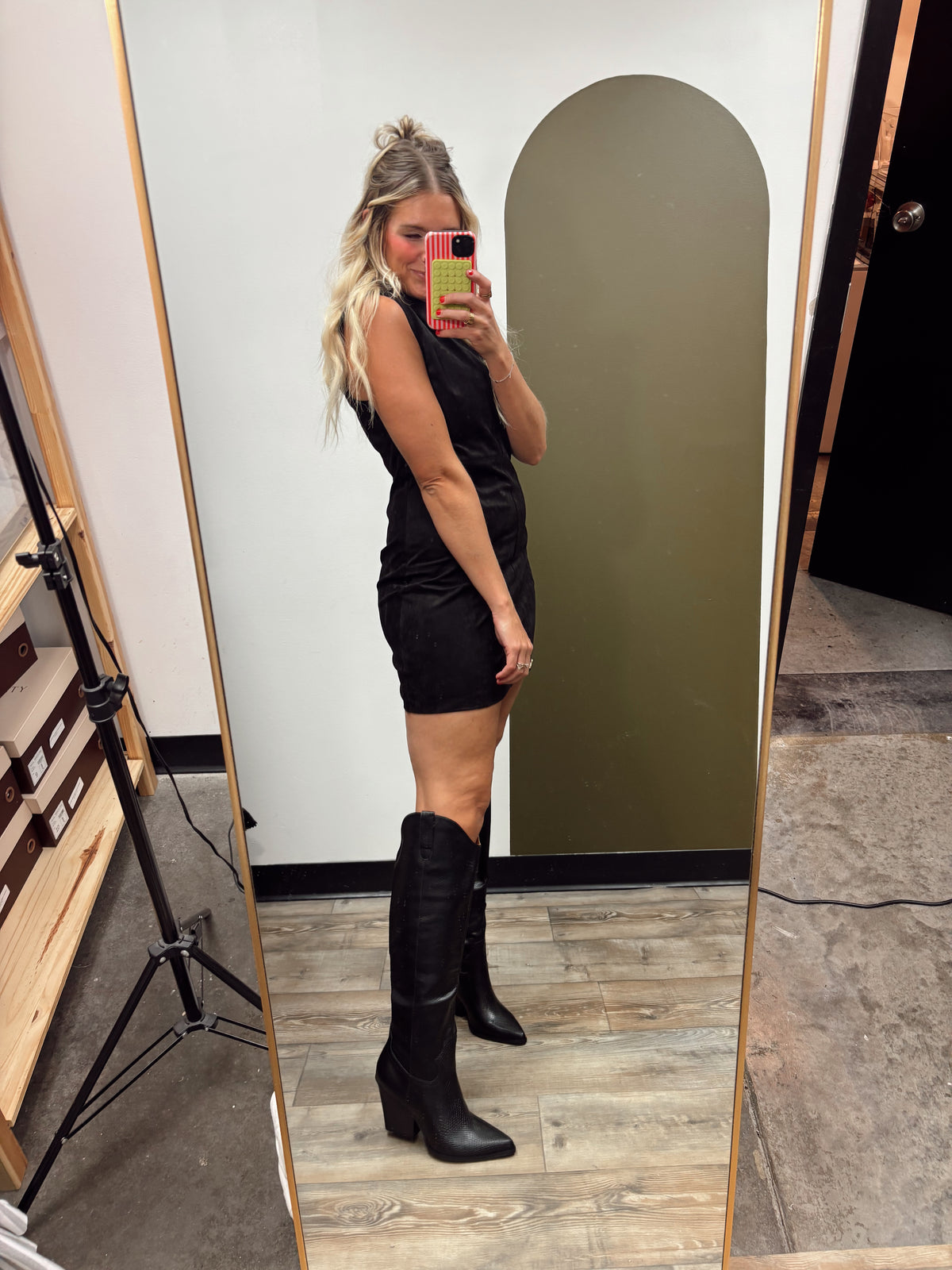 Barcelona Boot (Black Vegan Leather)