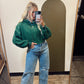 Allison Cropped Hoody (Green)