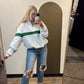 Undergrad Stripe Sweat Top (Green)