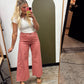 Gingham Print Pant (Red)