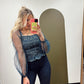 Zoey Smocked Top (Navy)