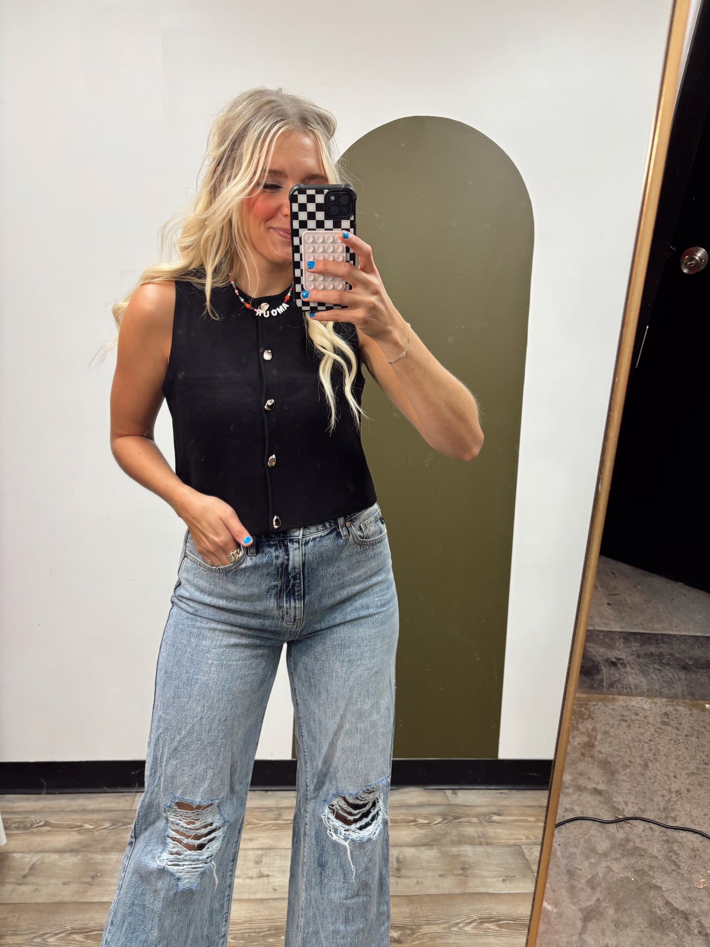 Talia Button Sweater Vest