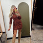 Lucia Wrap Tie Dress (Wine)