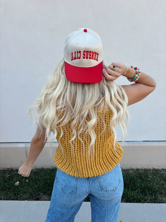 Red Upside Down KC Hat