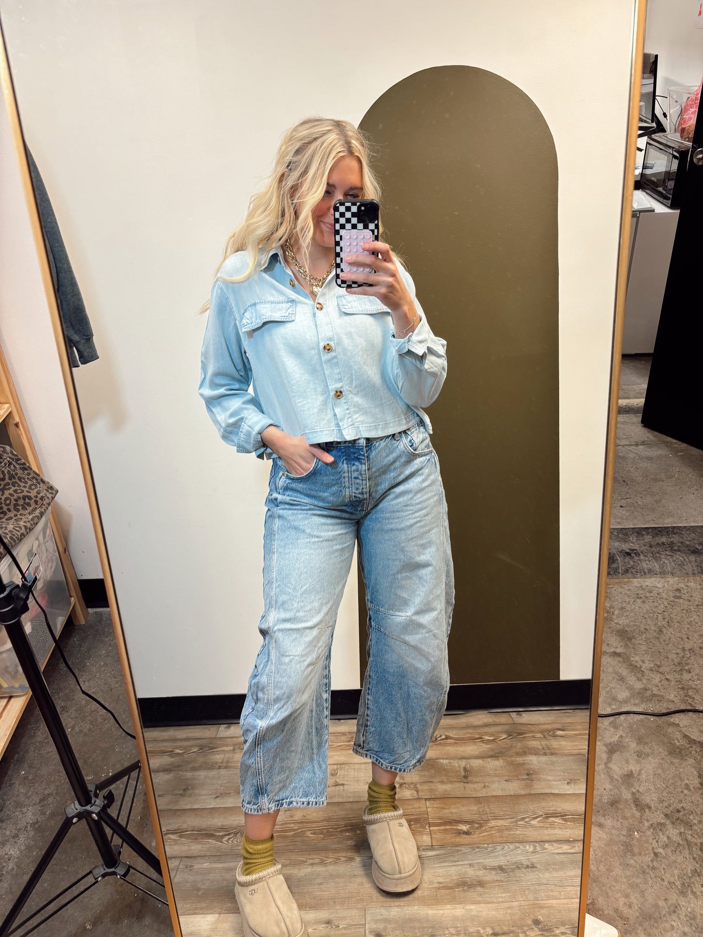 Priscilla Denim Top