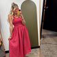 Chelsea Gingham Maxi Dress (Cherry)