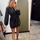 Sadie Front Tie Dress (Black)