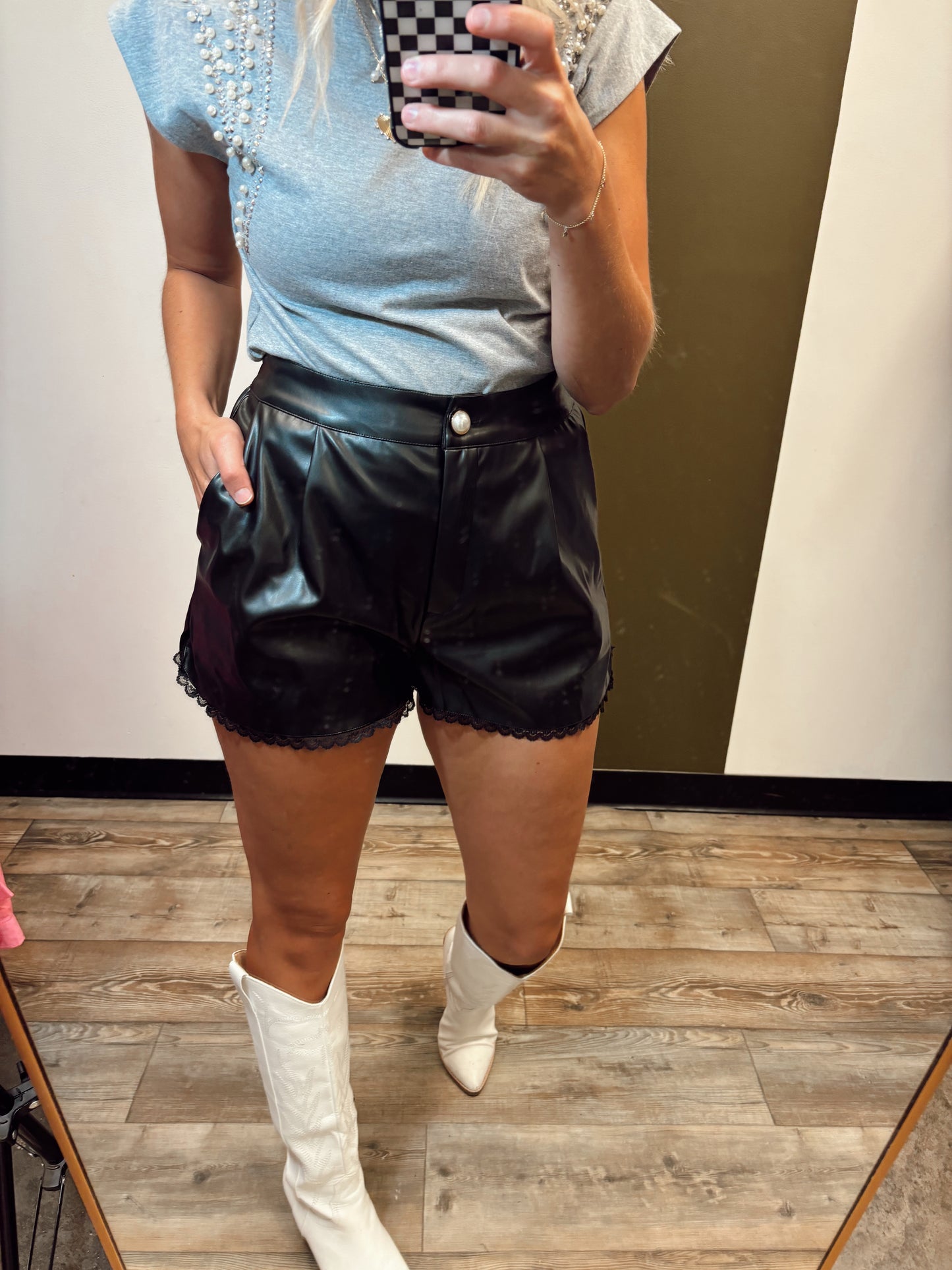 Lace Lined Vegan Short