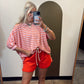 Coral Cutie Stripe Top