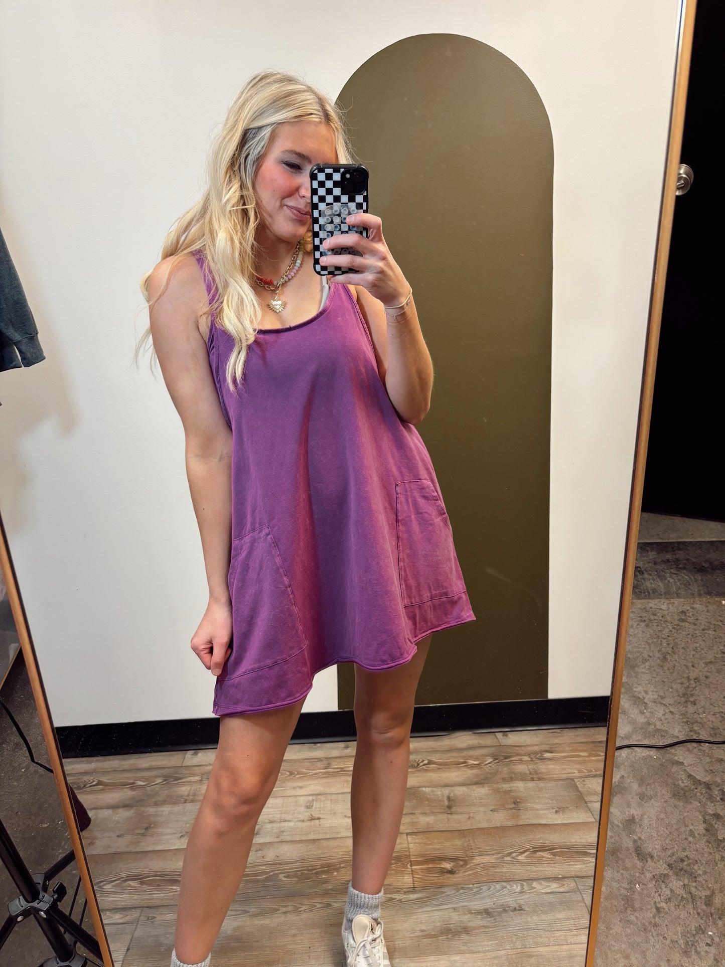 Weekend In Sneakers Dress (Purple)