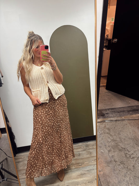 Fawn Mesh Maxi Skirt