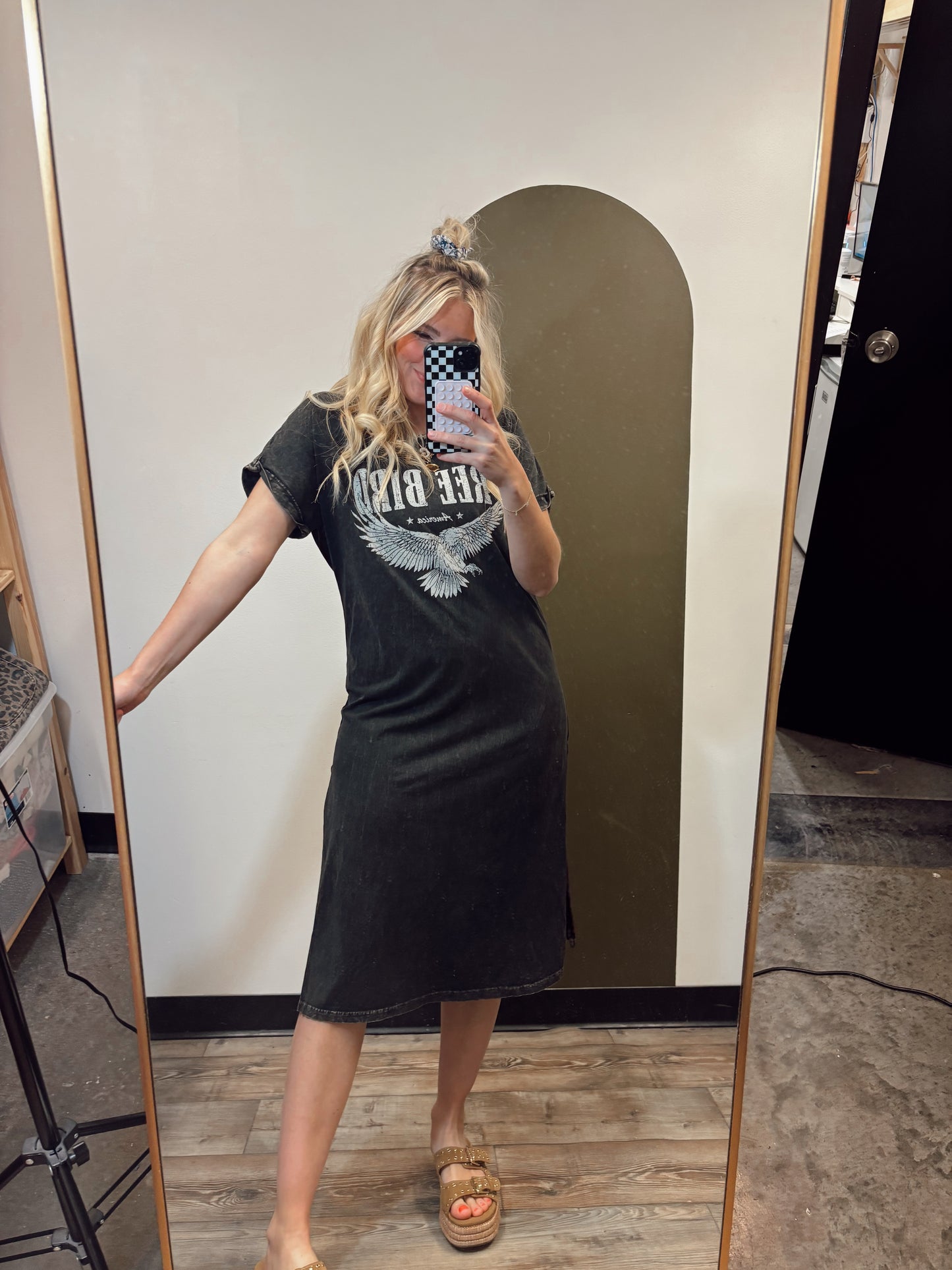 Free Bird Graphic Midi