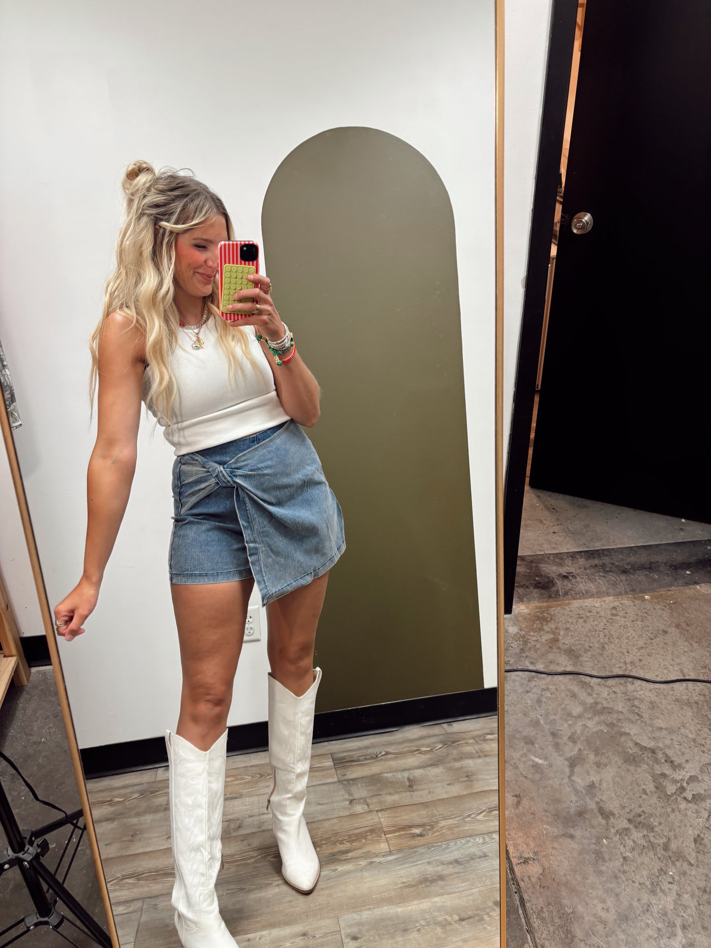 Stadium Tour Denim Skort